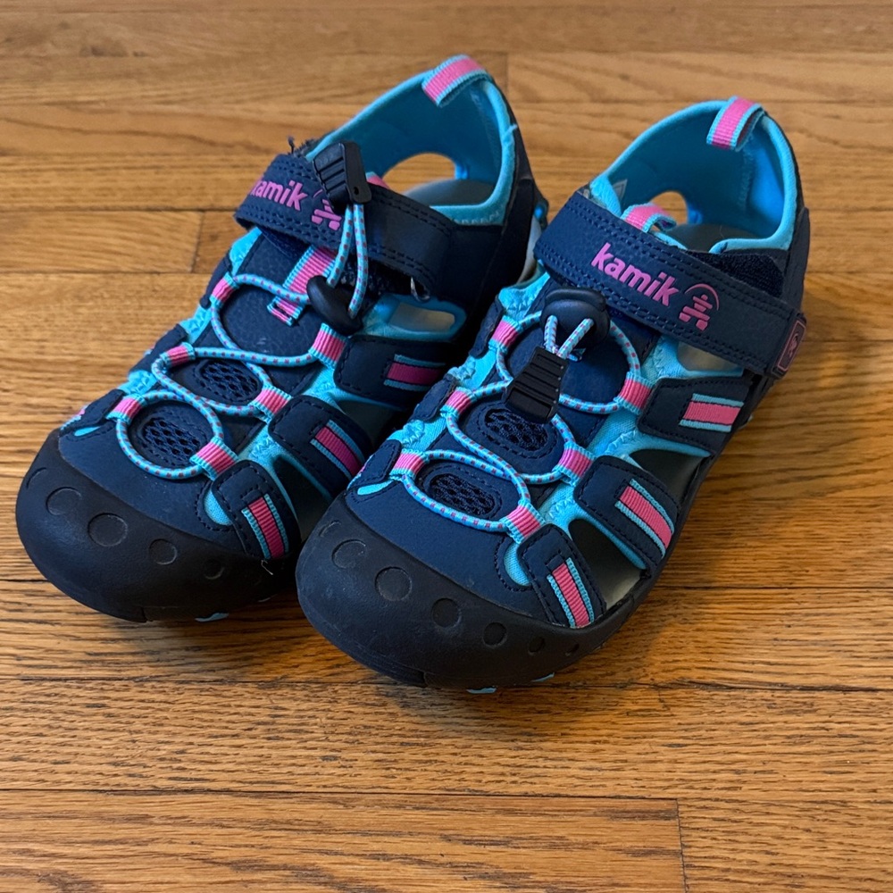 EUC Kamik Kids' Aqua and Pink Water Shoes